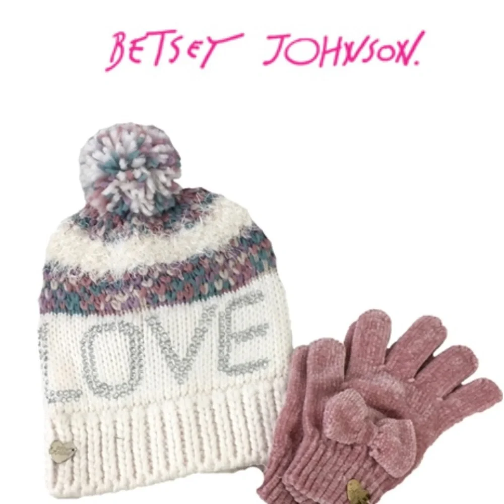 Betsey Johnson Pom Chenille Hat